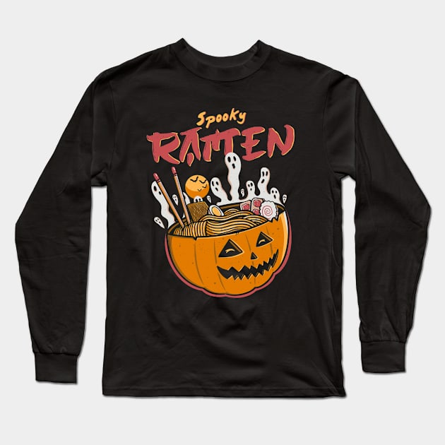 Spooky Ramen Long Sleeve T-Shirt by Eilex Design